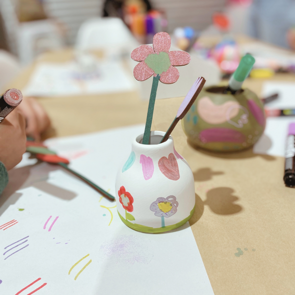 Kids School Holiday Posy Painting Workshop