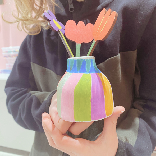 Kids School Holiday Posy Painting Workshop