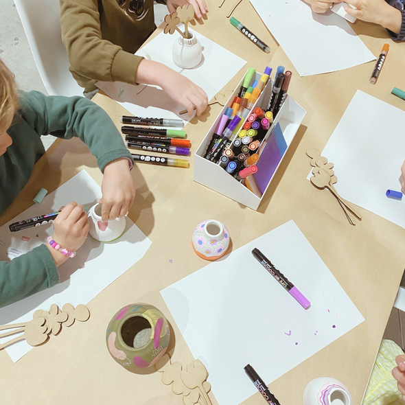 Kids School Holiday Posy Painting Workshop