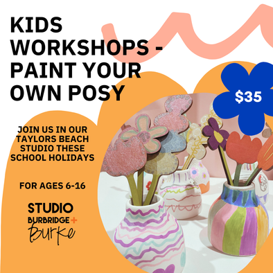 Kids School Holiday Posy Painting Workshop